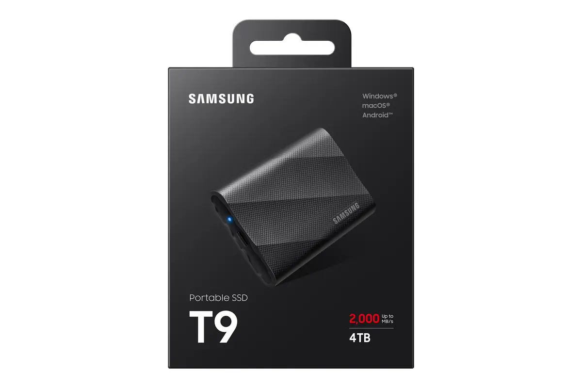 4TB Samsung T9 NVMe/Zwart/USB-C/2000/1950 - Afbeelding 8