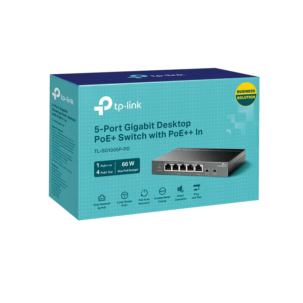5Port 1Gbps Omada Easy Smart 4xPoE+ TP-Link - Afbeelding 3