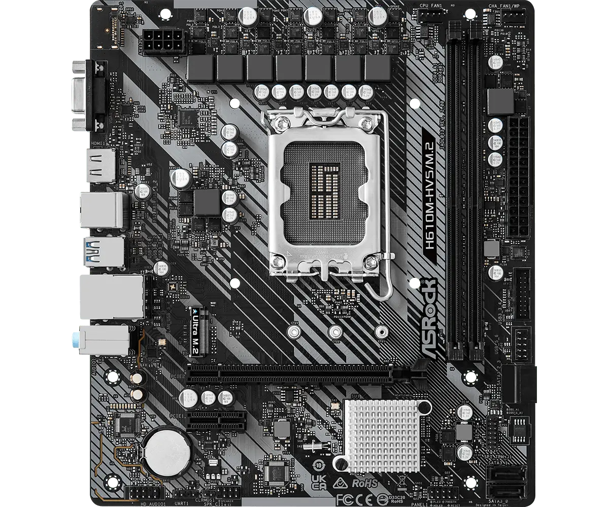 ASRock 1700 H610M-HVS/M.2 R2.0 - DDR4/M.2/HDMI/VGA/µATX