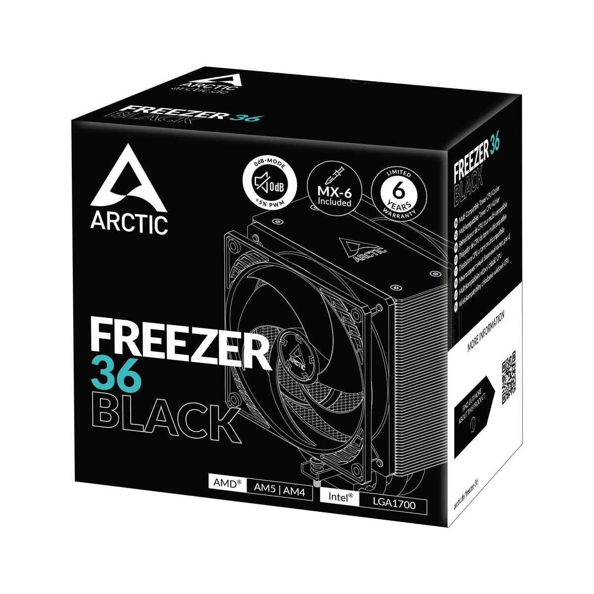 Arctic Freezer 36 Zwart - AMD-Intel - Afbeelding 6