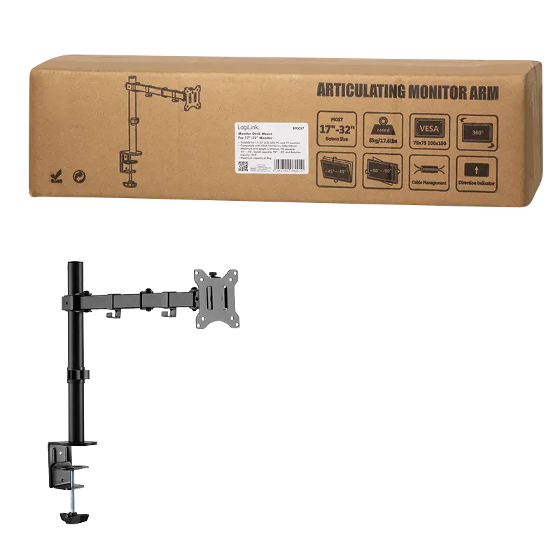 Desk Mount Single LogiLink 17"-32" <8kg - Afbeelding 7