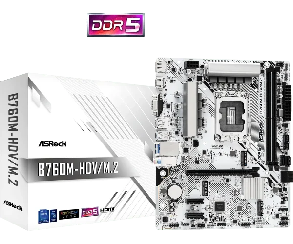 ASRock 1700 B760M-HDV/M.2 - DDR5/2xM.2/DP/HDMI/VGA/wit