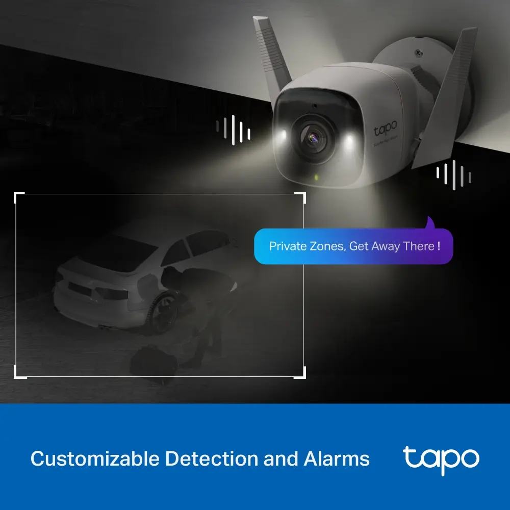 2K WiFi/RJ45 DC IR/kleur IP66 Tapo TP-Link. - Afbeelding 6