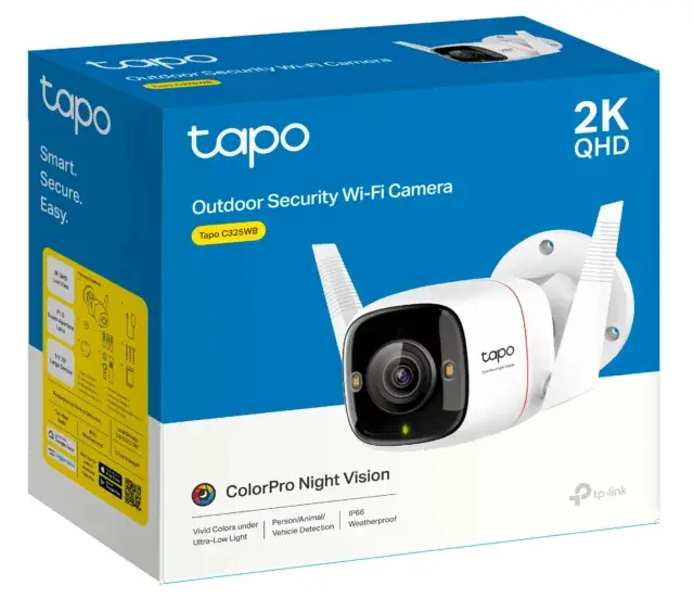 2K WiFi/RJ45 DC IR/kleur IP66 Tapo TP-Link. - Afbeelding 9