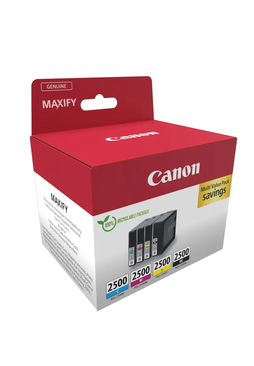 Canon (R) PGI-2500 BK/C/M/Y MultiPack 57,9ml(Origineel) - Afbeelding 2