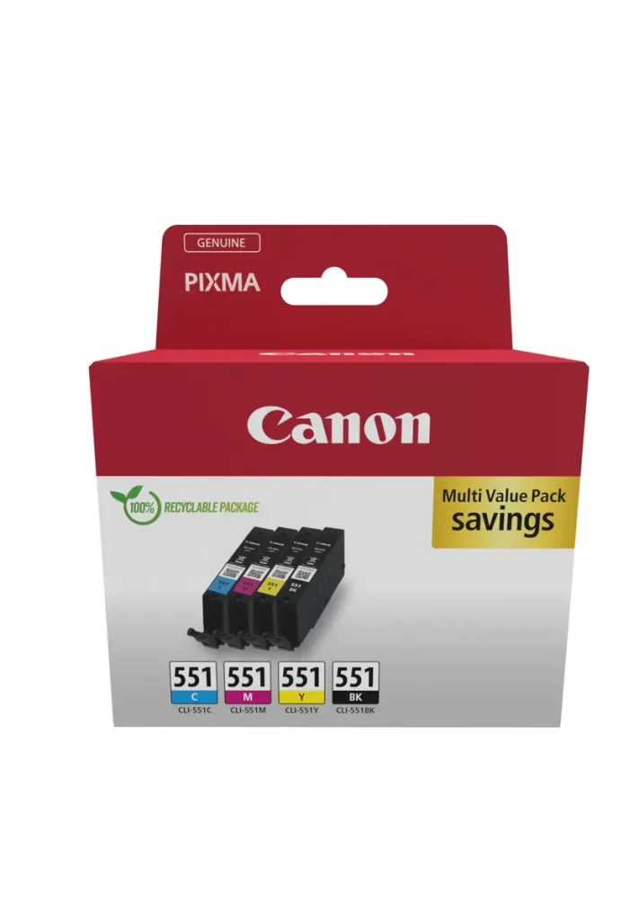 Canon (E) CLI-551 Multipack BK/C/M/Y 28,0ml (Origineel)