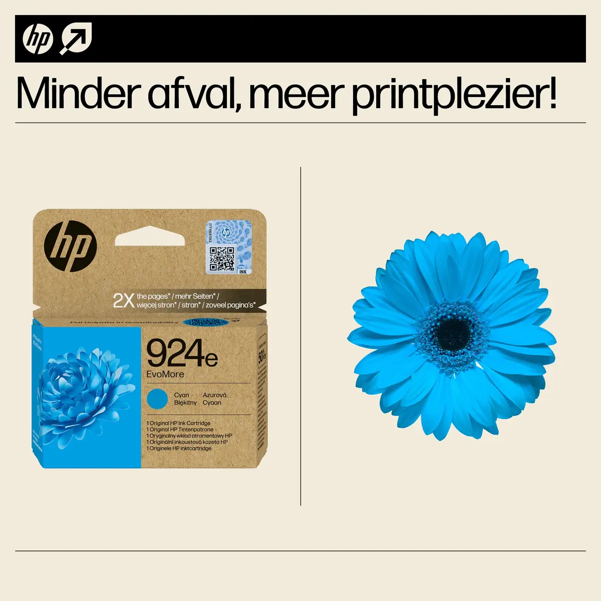 HP No.924e Cyaan EvoMore 800 pagina`s (Origineel) - Afbeelding 3