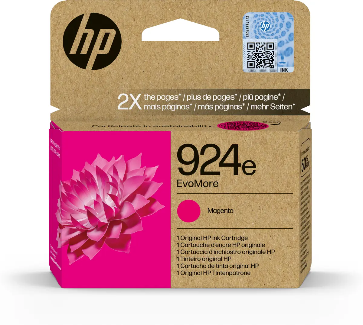 HP No.924e Magenta EvoMore 800 pagina`s (Origineel)