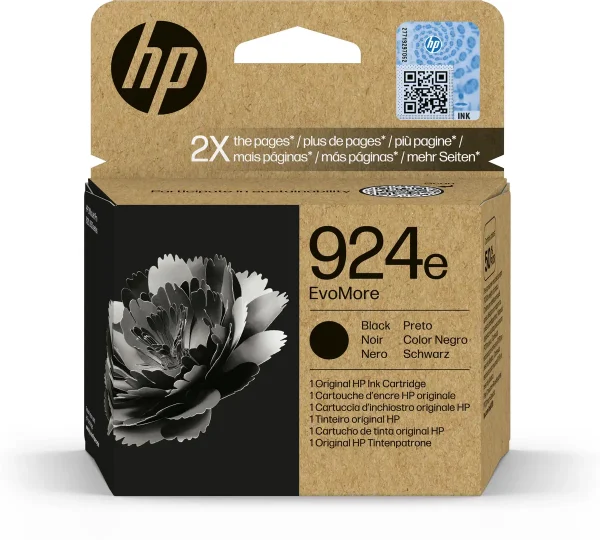 HP No.924e Zwart EvoMore 1.000 pagina`s (Origineel)