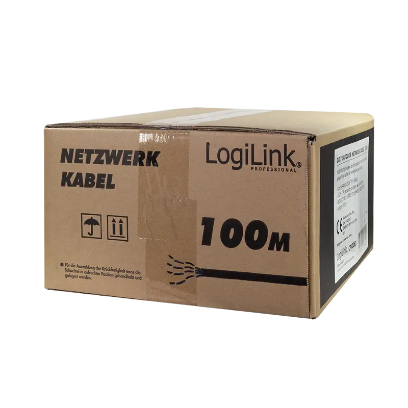 Cat7 Outdoor 100m. S/FTP Zwart Logilink AWG23 Cu - Afbeelding 5