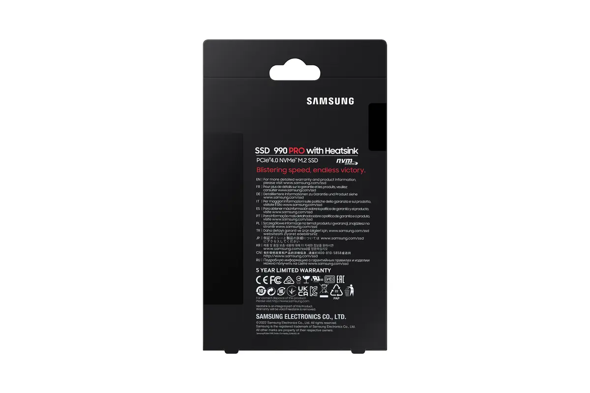 1TB M.2 PCIe NVMe Samsung 990 PRO MLC/7450/6900 Heatsink - Afbeelding 9