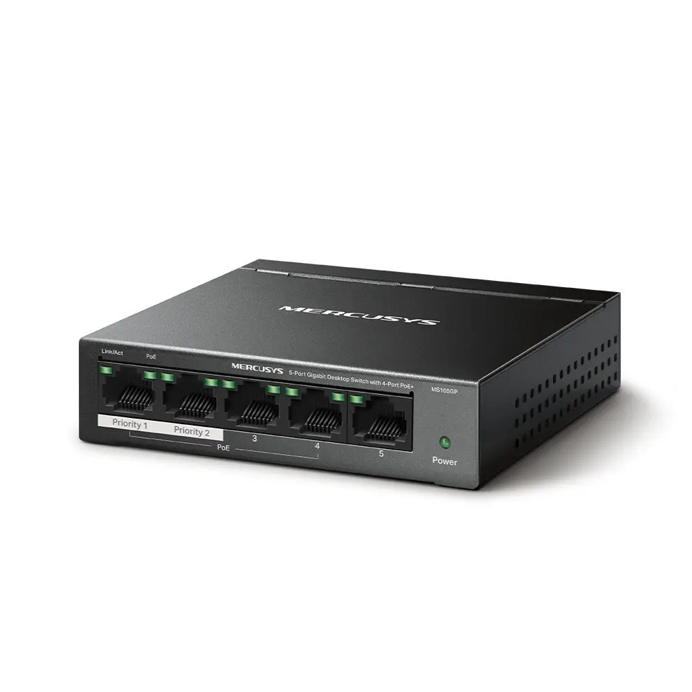 5Port 1Gbps 4xPoE+ 65W MERCUSYS - Afbeelding 2