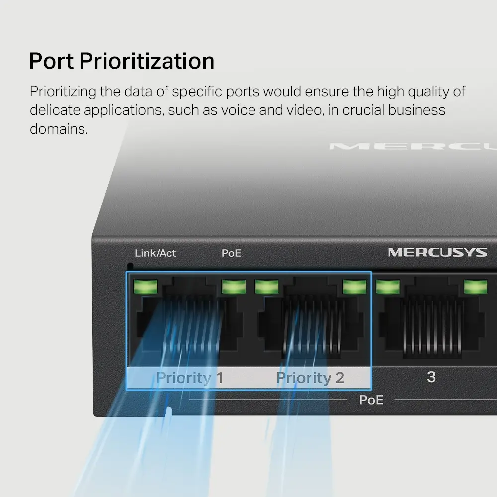 5Port 1Gbps 4xPoE+ 65W MERCUSYS - Afbeelding 8