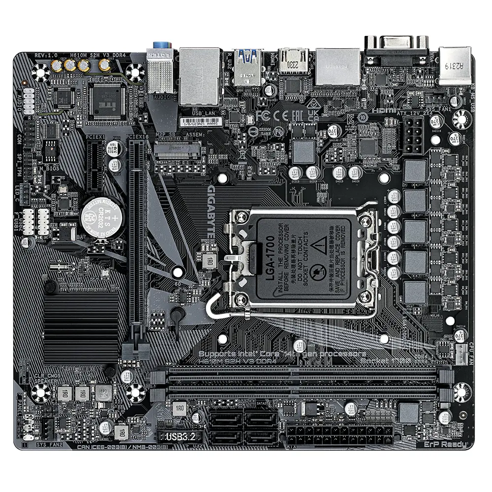 Gigabyte 1700 H610M S2H V3 DDR4 - M.2/2xDP/HDMI/VGA - Afbeelding 4
