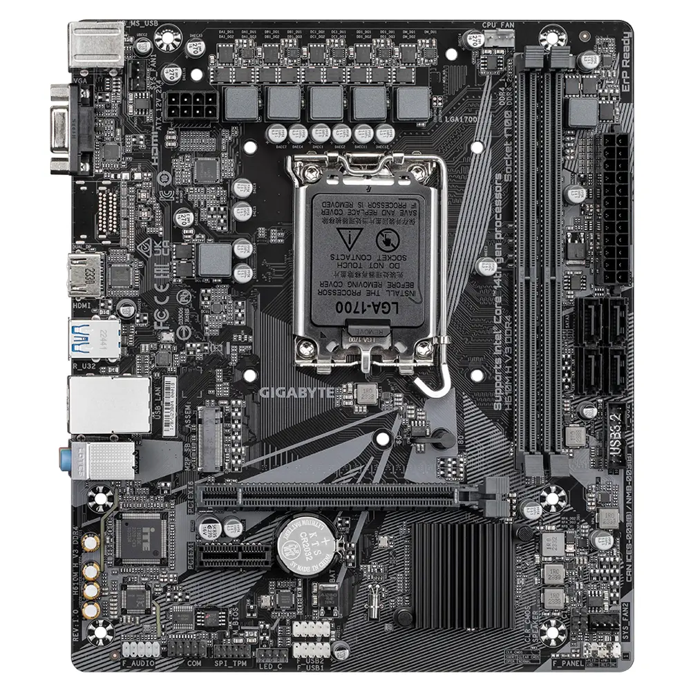 Gigabyte 1700 H610M H V3 DDR4 - DDR4/M.2/HDMI/VGA/µATX - Afbeelding 2