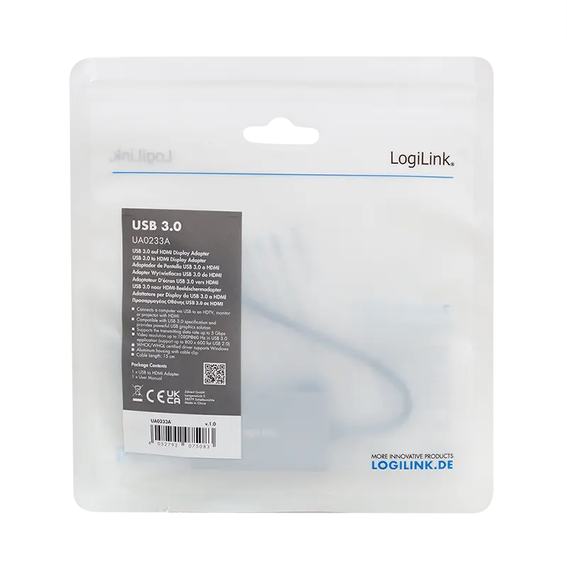 USB LogiLink USB 3.0 (M) --> HDMI (F) - Afbeelding 4