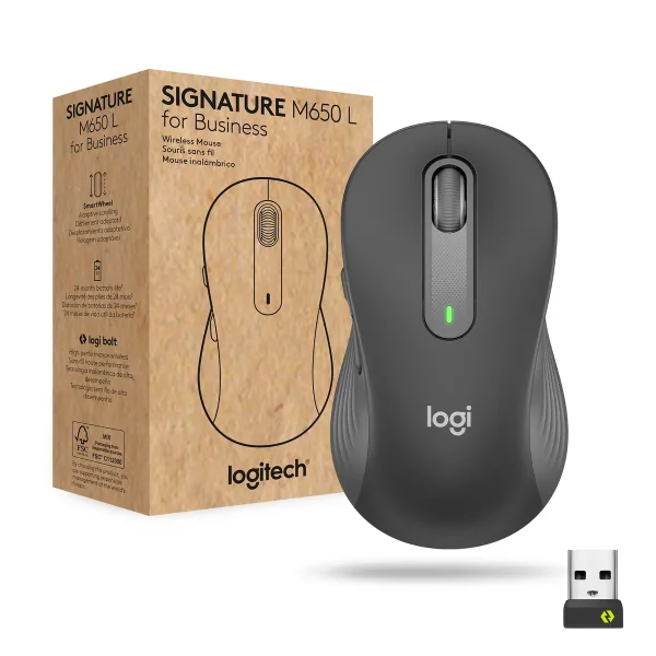 Logitech M650 Signature Optical USB-A Grijs Retail Wirel