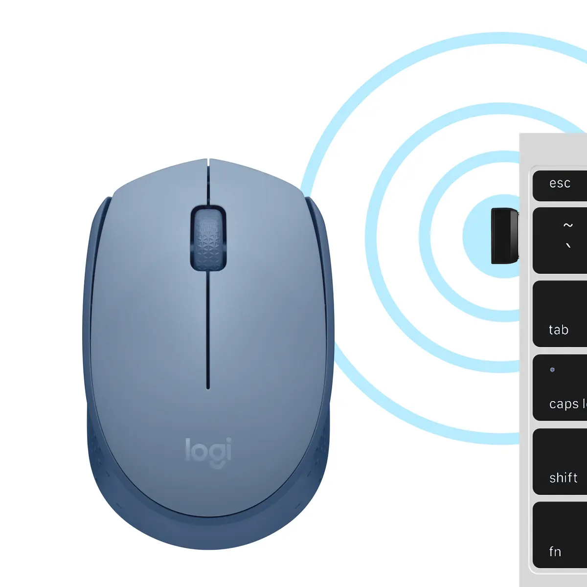 Logitech M171 Optical USB-A Blauw-Grijs Retail Wireless - Afbeelding 6