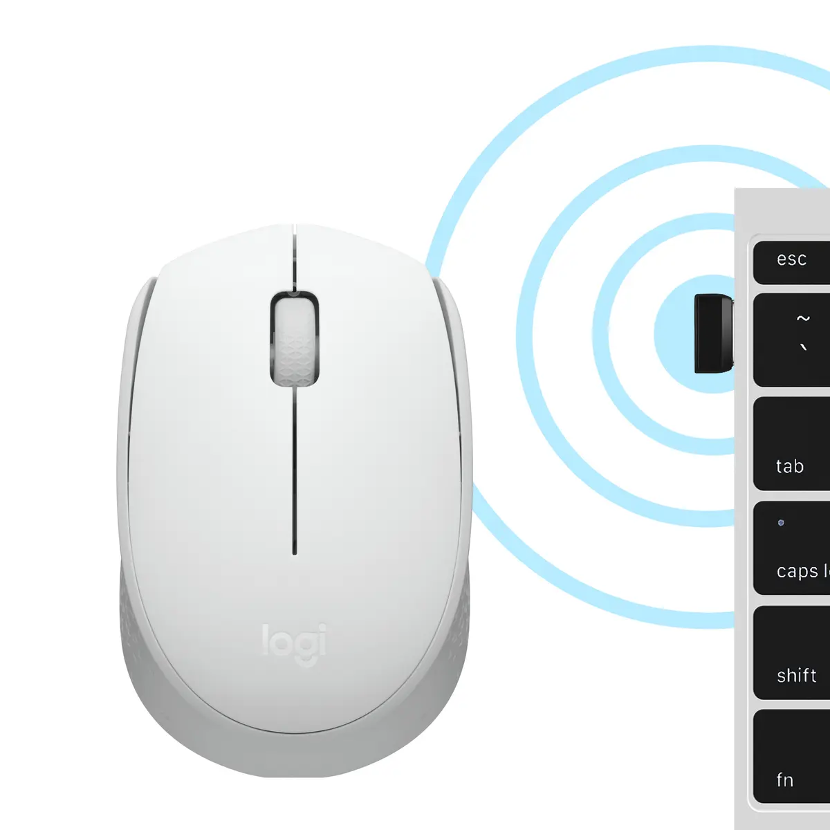 Logitech M171 Optical USB-A Wit Retail Wireless - Afbeelding 6