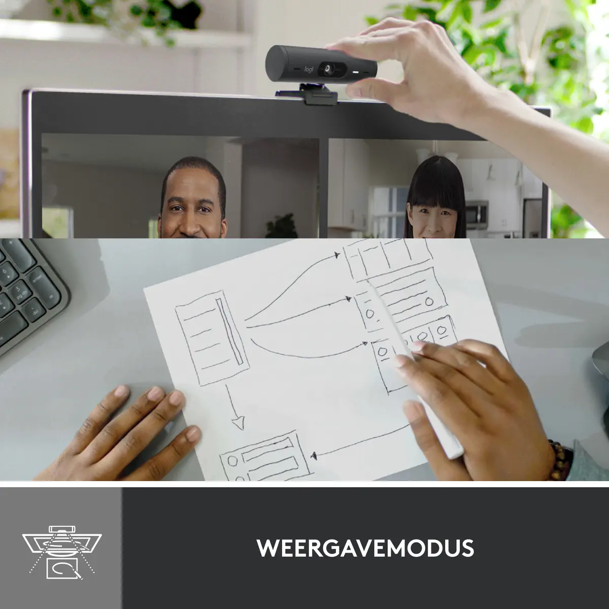 Logitech WebCam USB-C Brio 500 FHD Graphite - Afbeelding 14