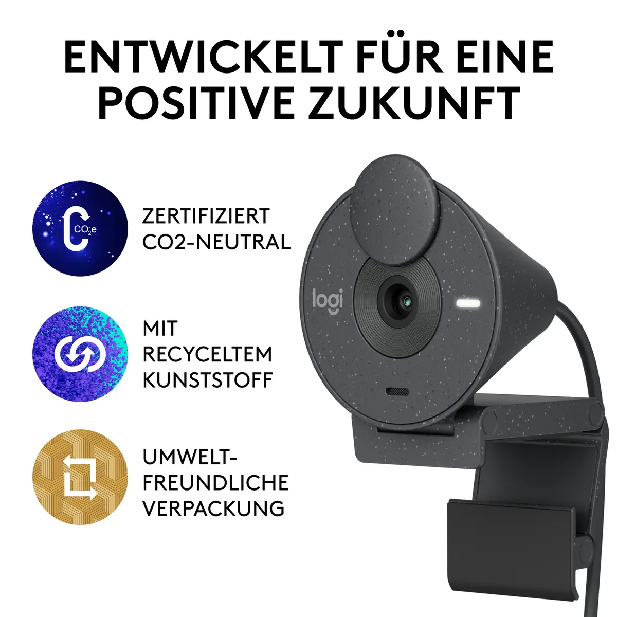 Logitech WebCam USB-C Brio 300 FHD Graphite - Afbeelding 13