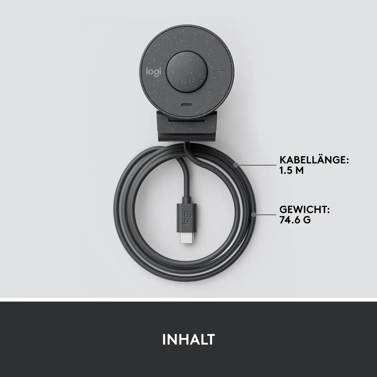 Logitech WebCam USB-C Brio 300 FHD Graphite - Afbeelding 14