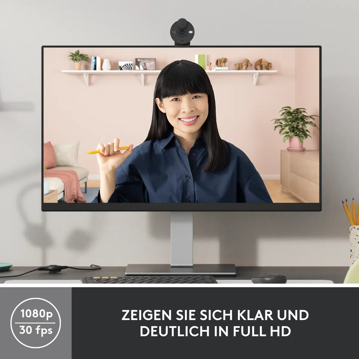 Logitech WebCam USB-C Brio 300 FHD Graphite - Afbeelding 7