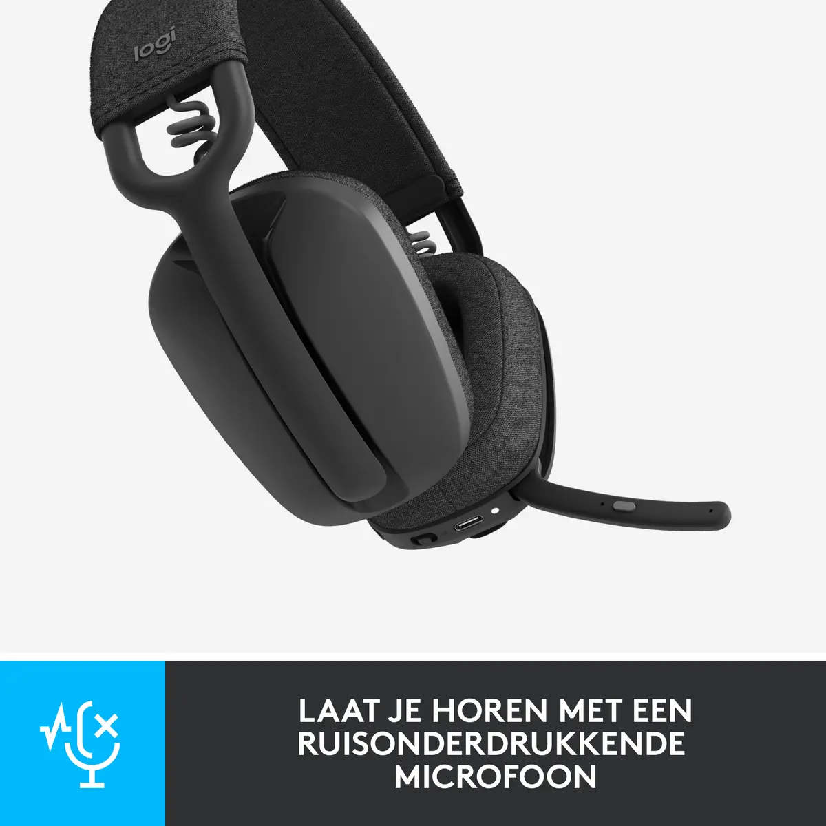 Logitech Stereo Headset Zone Vibe 100 BT Graphite - Afbeelding 10