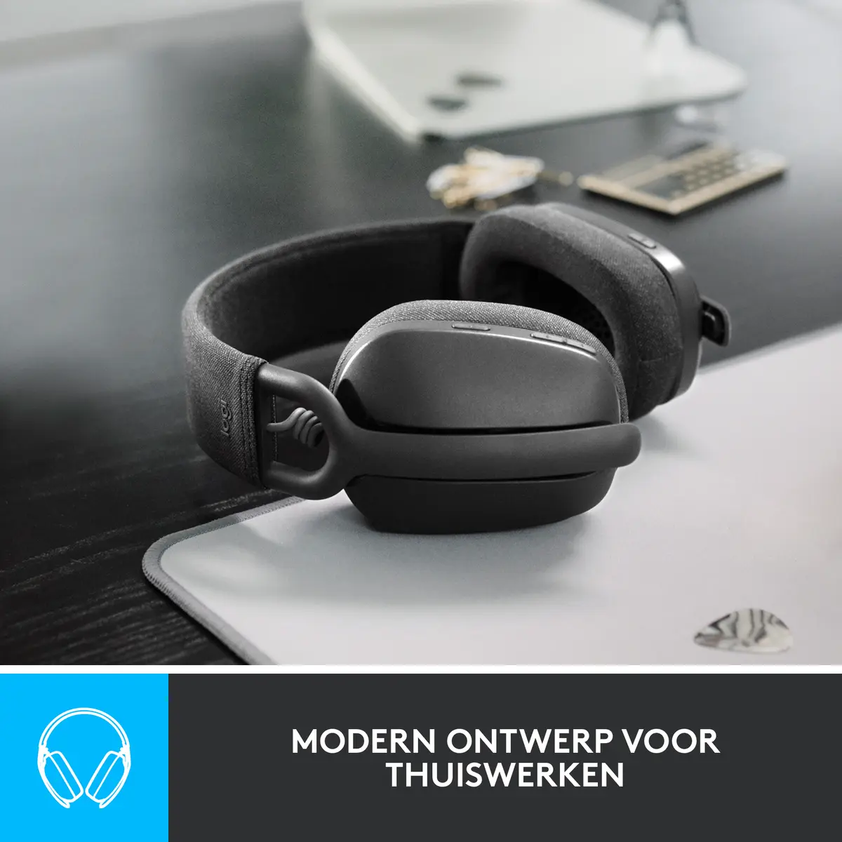 Logitech Stereo Headset Zone Vibe 100 BT Graphite - Afbeelding 9