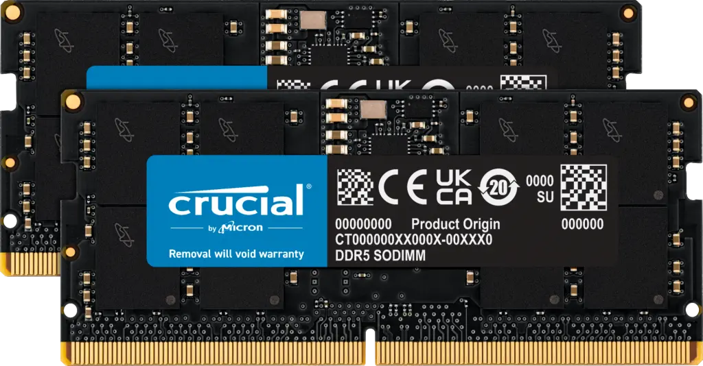 SODIMM 32GB DDR5/5600 CL46 (2x 16GB) Crucial