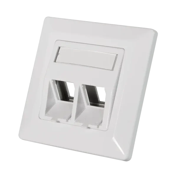Inbouwdoos 2xKeystone Module LogiLink Signal Wit