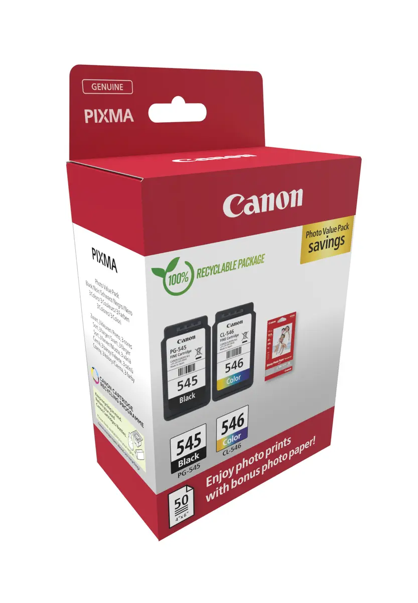 Canon (O) PG-545/CL-546 Multipack 16,0ml (Origineel) - Afbeelding 2