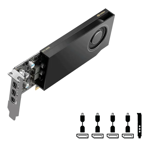 A1000 PNY RTX 8GB/4xmDP/1slot incl. Adapter 4x mDP->DP