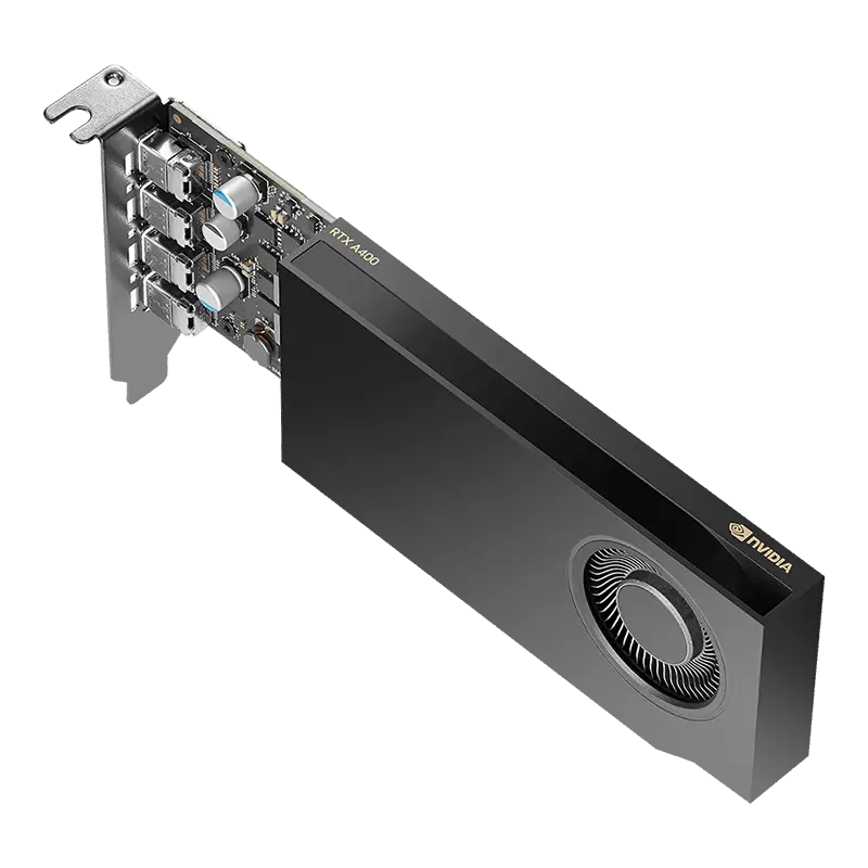 A400 PNY RTX 4GB/4xmDP/1slot Low Profile - Afbeelding 2