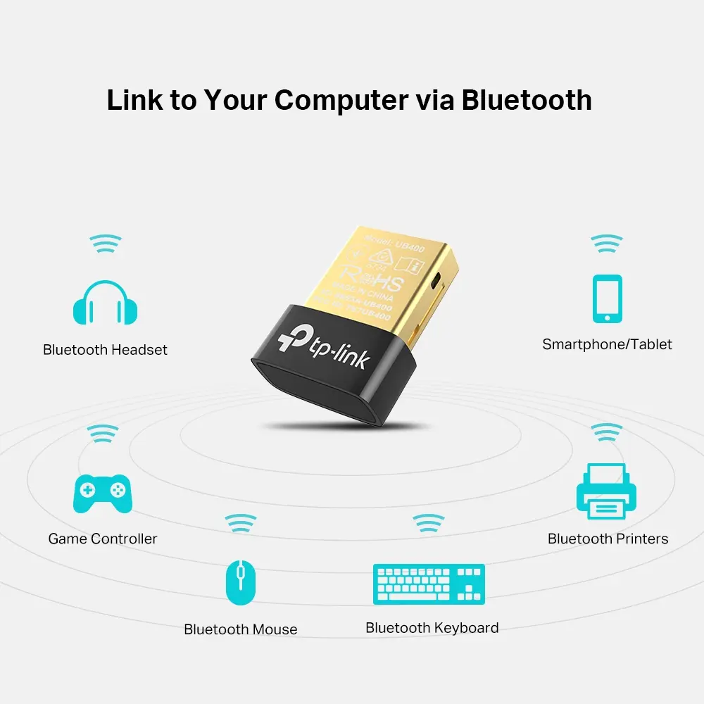 USB-A 2.0 BT4.0 10m - TP-Link UB400. - Afbeelding 5