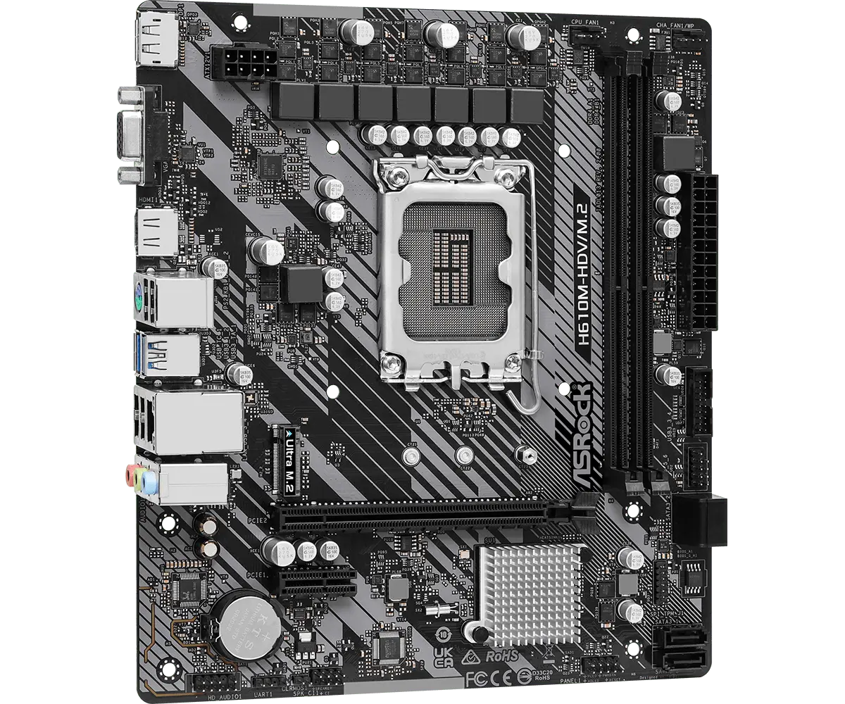 ASRock 1700 H610M-HDV/M.2 R2.0 - DDR4/M.2/DP/HDMI/VGA - Afbeelding 4