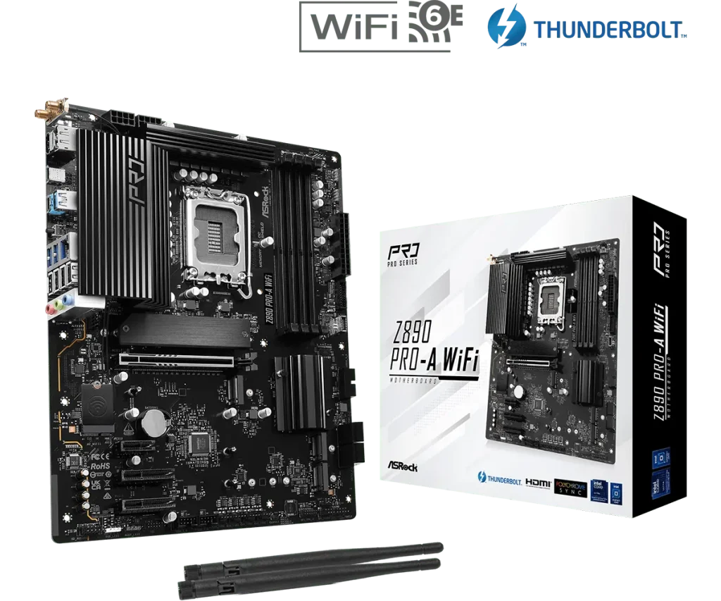 ASRock 1851 Z890 Pro-A WiFi -DDR5/4xM.2/DP/HDMI/USB-C/A