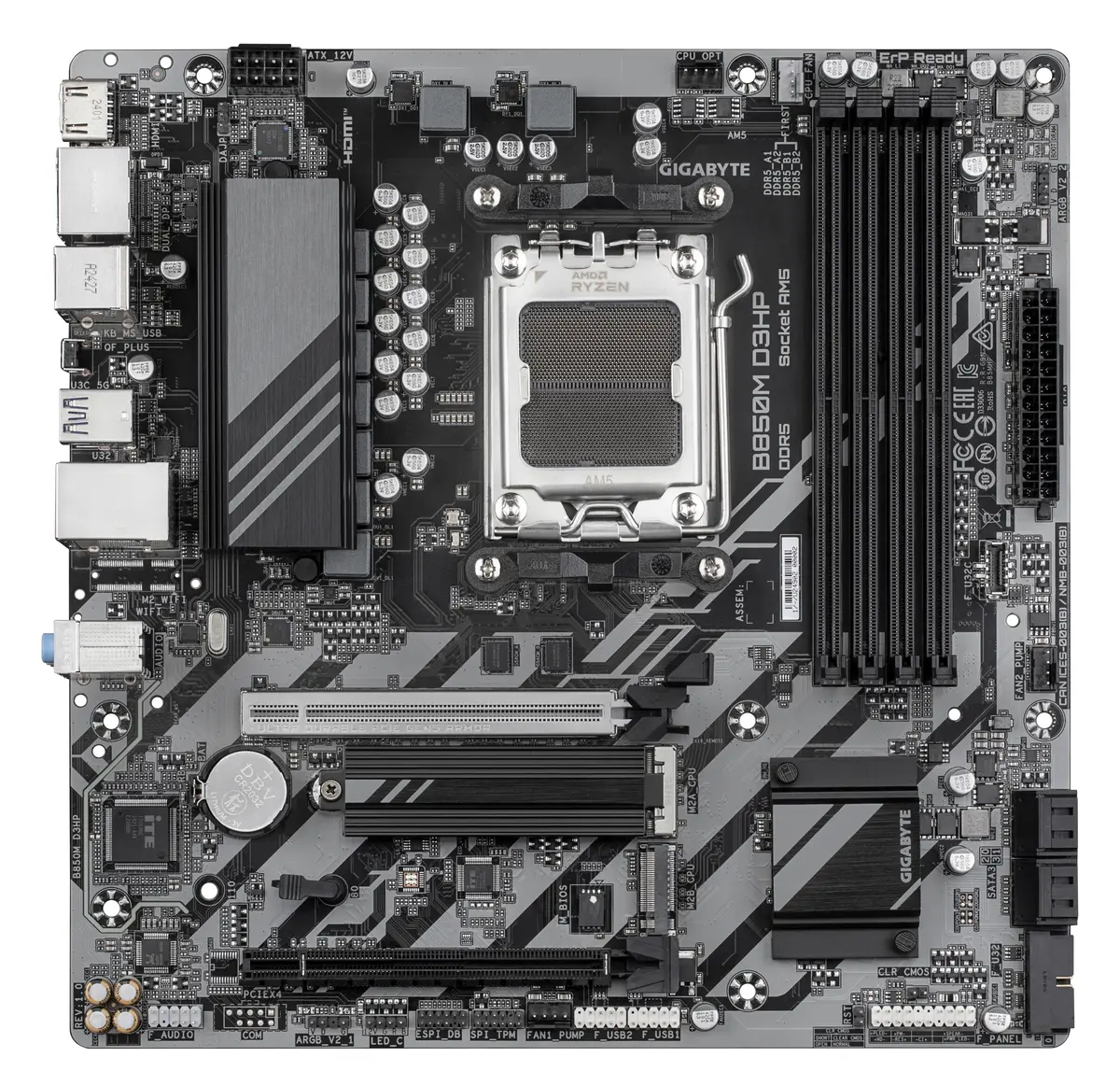 Gigabyte AM5 B850M D3HP - DDR5/2xM.2/2xDP/HDMI/µATX - Afbeelding 2
