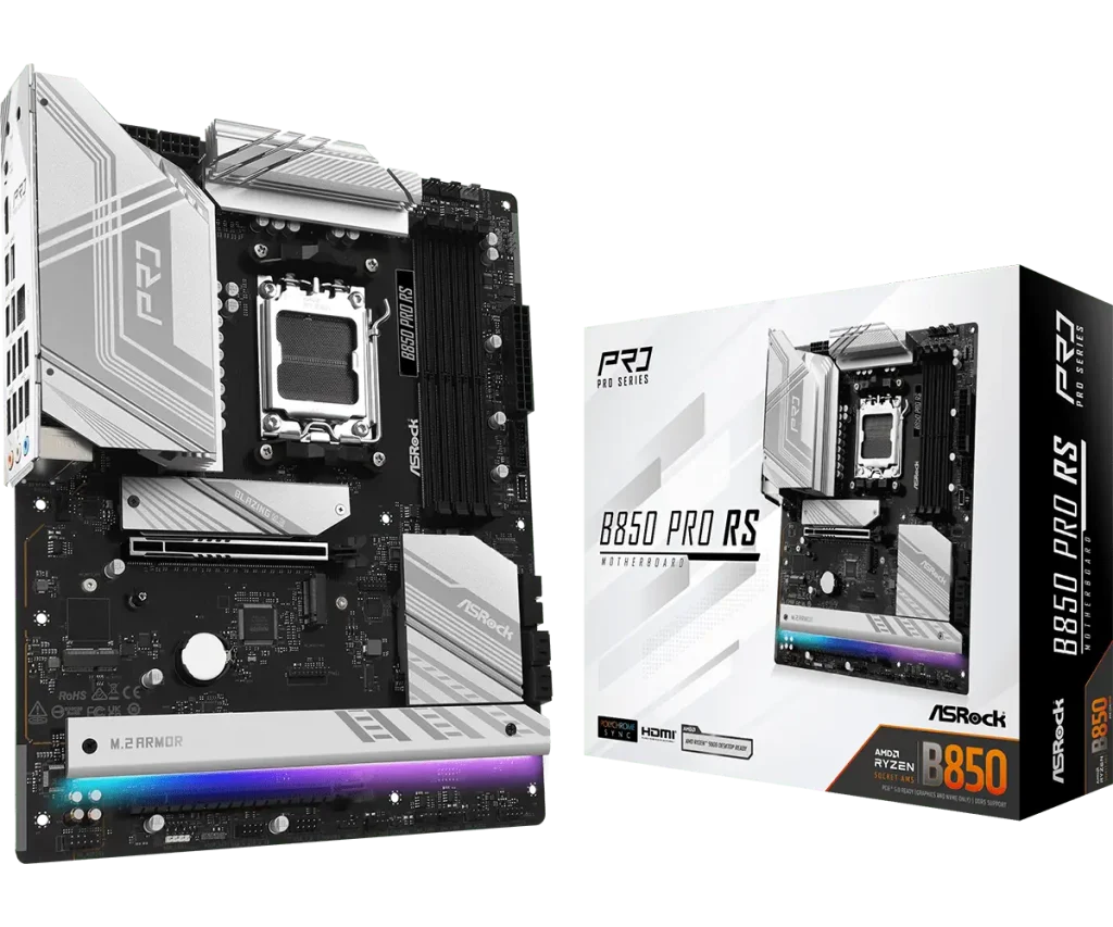 ASRock AM5 B850 Pro RS - DDR5/4xM.2/HDMI/USB-C/ATX