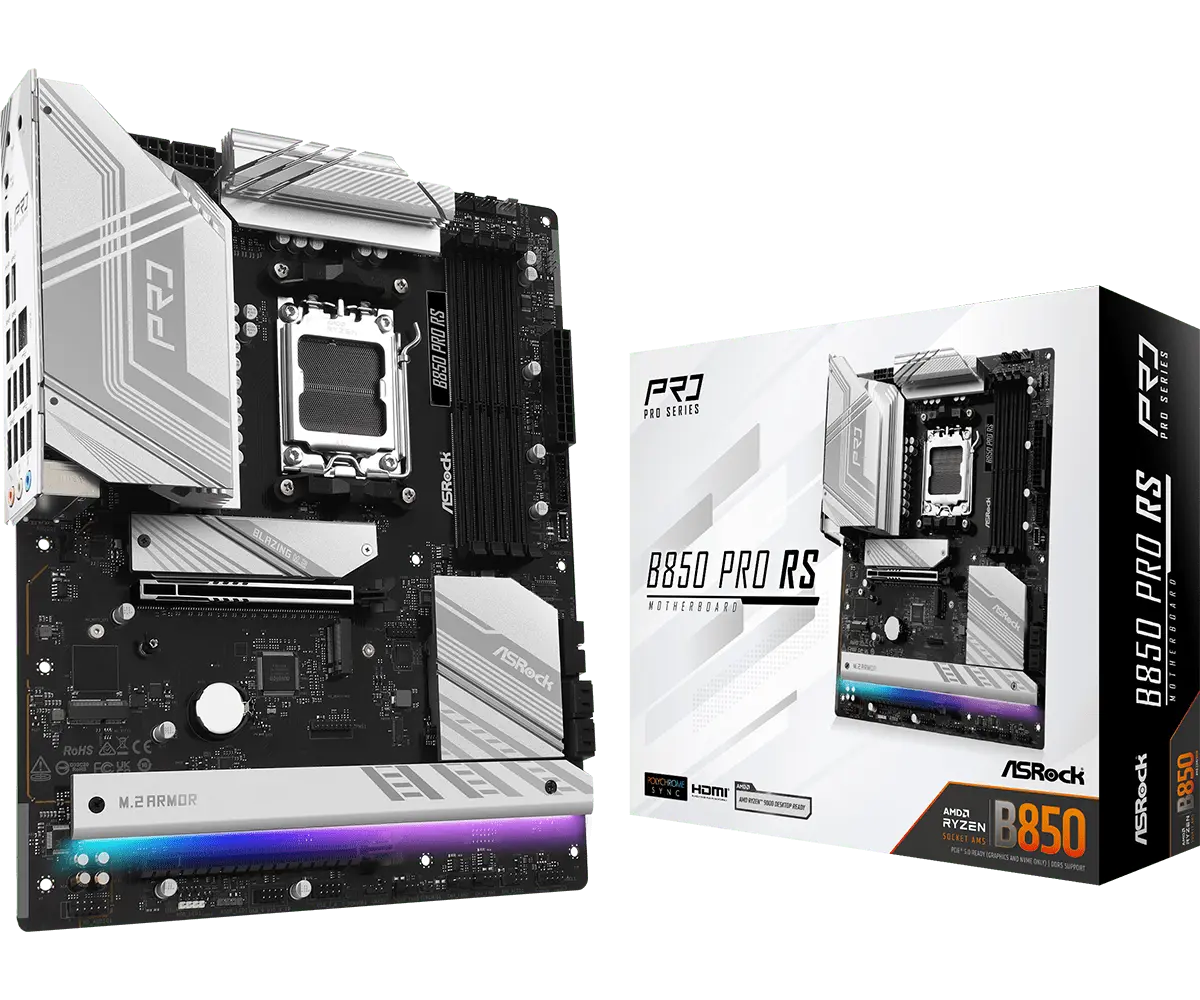 ASRock AM5 B850 Pro RS - DDR5/4xM.2/HDMI/USB-C/ATX