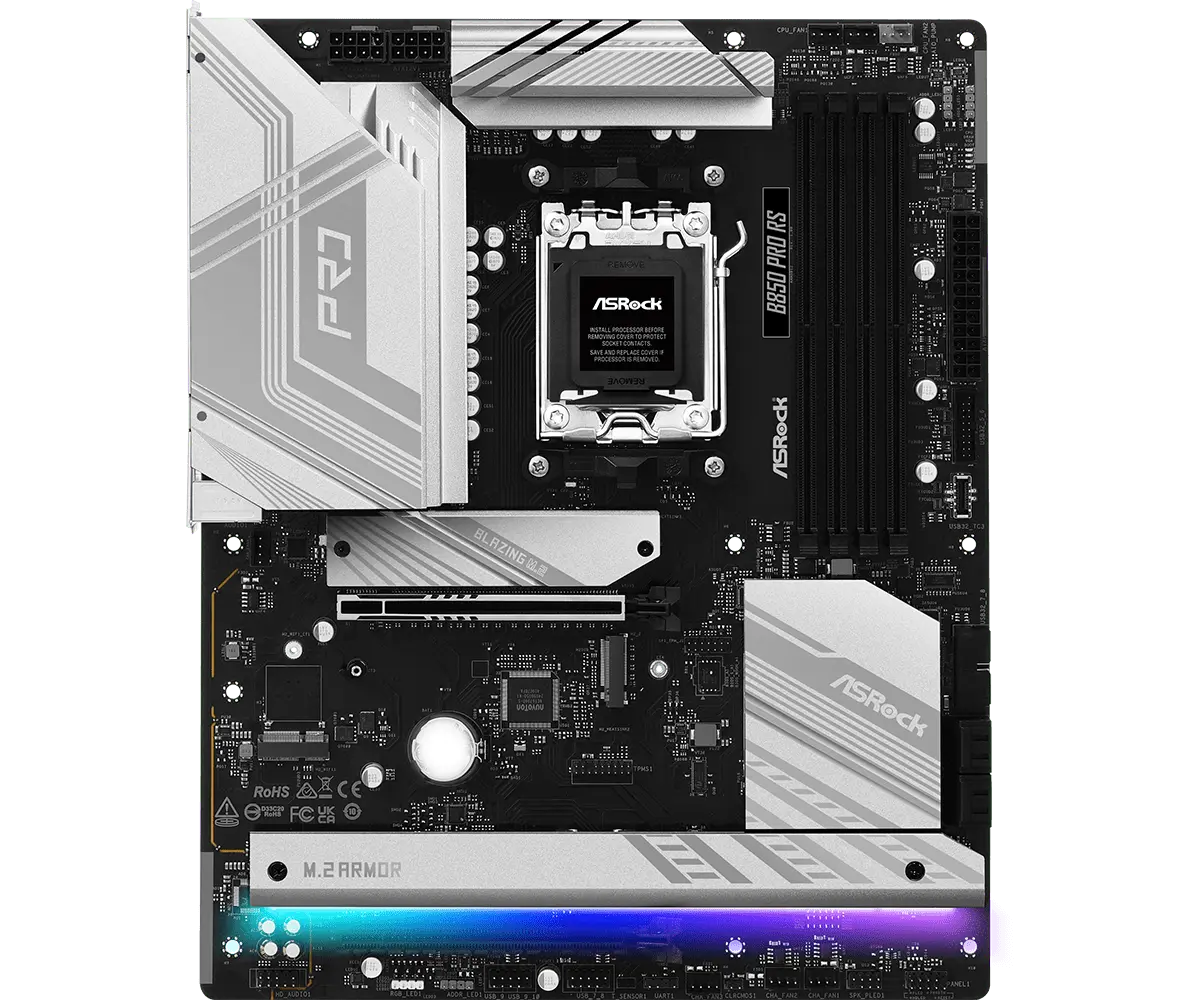 ASRock AM5 B850 Pro RS - DDR5/4xM.2/HDMI/USB-C/ATX - Afbeelding 2
