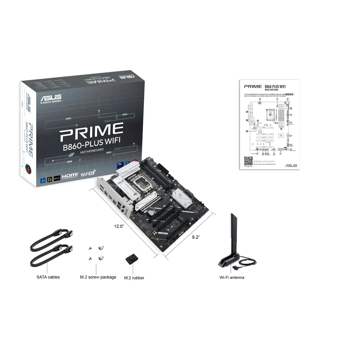ASUS 1851 B860-PLUS WIFI PRIME - DDR5/2xM.2/DP/HDMI/ATX - Afbeelding 5
