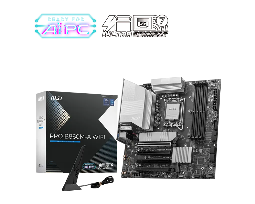 MSI 1851 B860M-A PRO WIFI - DDR5/3xM.2/DP/HDMI/USB-C/µATX - Afbeelding 5