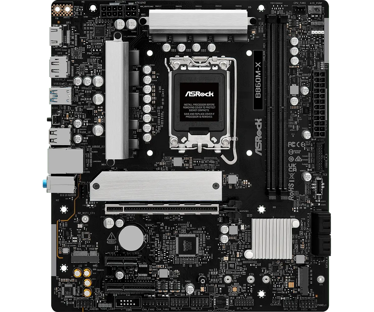 ASRock 1851 B860M-X - DDR5/2xM.2/DP/HDMI/µATX