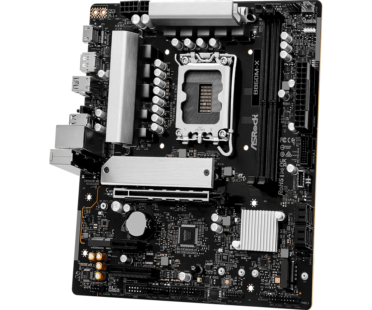 ASRock 1851 B860M-X - DDR5/2xM.2/DP/HDMI/µATX - Afbeelding 4