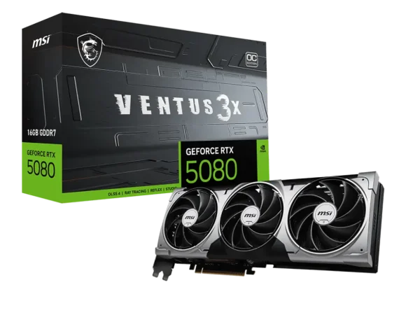 5080 MSI RTX 16G VENTUS 3X OC 16GB/3xDP/HDMI/2,5slot