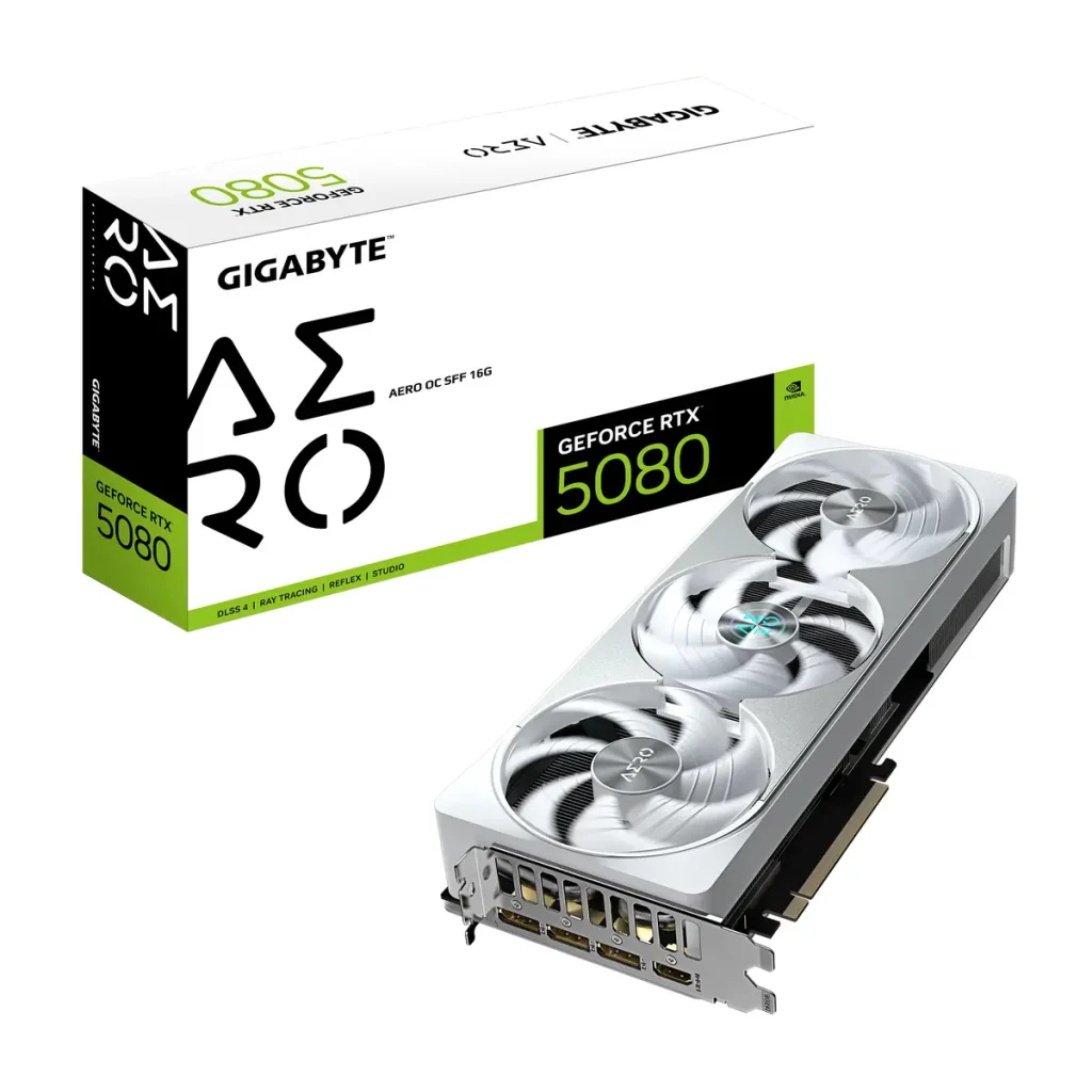5080 Gigabyte RTX AERO OC SFF 16GB/3xDP/HDMI - Wit
