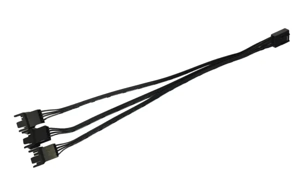Power Train PWM Splitter kabel 3 Fans Zwart