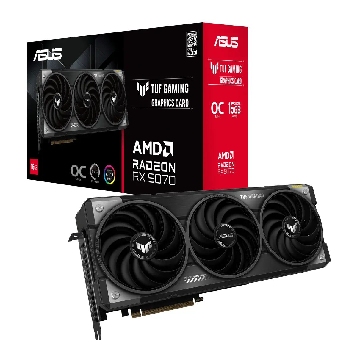 9070 ASUS TUF GAMING RX OC 16GB/3xDP/HDMI/3,125slot - Afbeelding 11