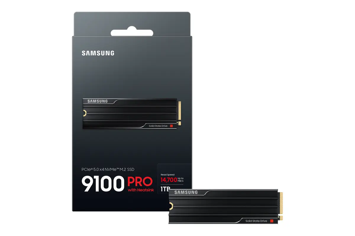 1TB M.2 PCIe NVMe Samsung 9100 Pro 14700/13300 Heatsink - Afbeelding 3